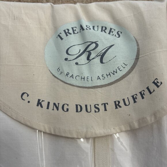 NEW Rachel Ashwell Treasures White Dust Ruffle Cotton Cottage Core Shabby Chic - Picture 3 of 9